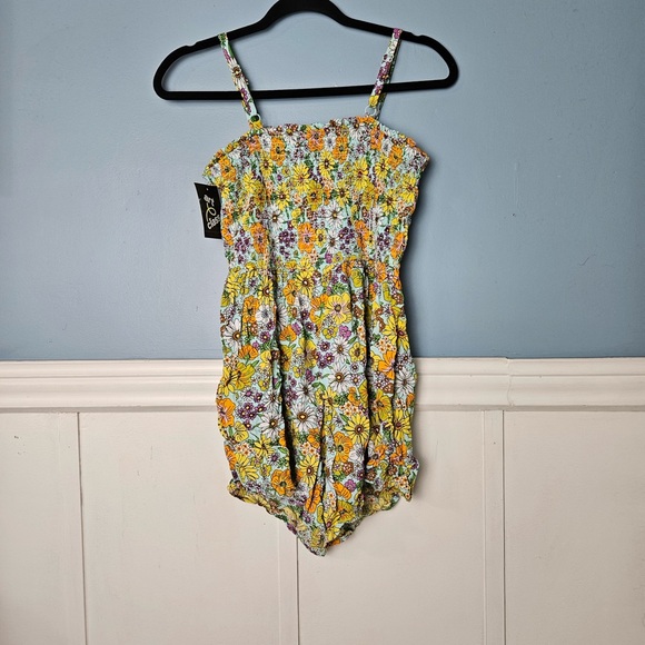 Art Class Yellow Floral Romper Girls XL NWT - Picture 4 of 4